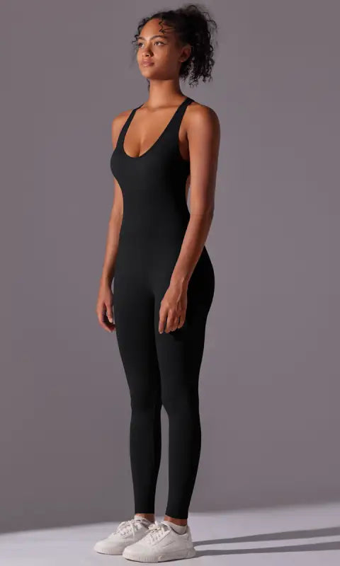 Spring Gym Seamless Shaping Yoga Jumpsuit Integrated Belly Contracting Close Fitting Sports Back one Piece