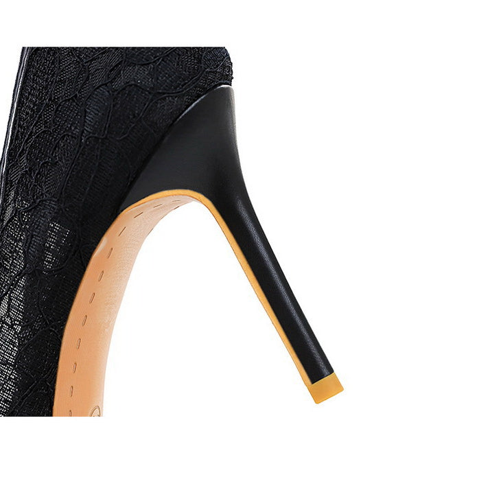 Skinny Night Club Mesh Stiletto High Heel Shoes