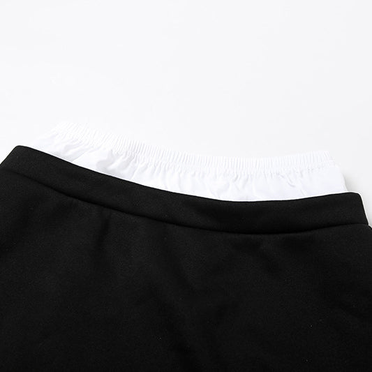 Black and white Casual High Waist Skirt Suit, fashionable ملابس for stylish women