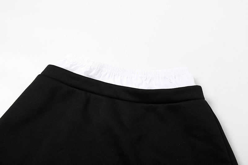 Black and white Casual High Waist Skirt Suit, fashionable ملابس for stylish women