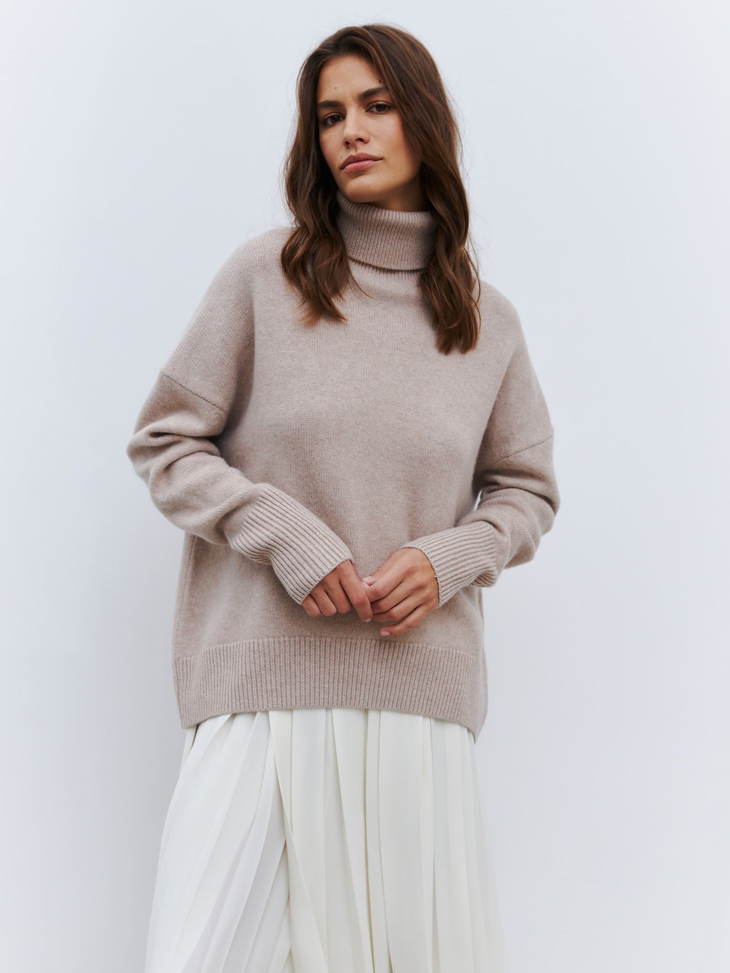 Elegant Knitted High Neck Sweater