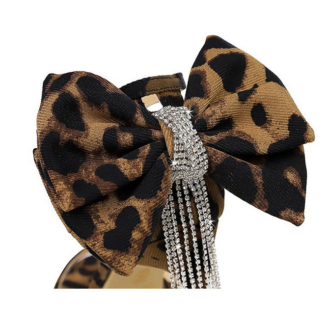 Cocktail Open Toe Platform Rhinestone Back Bowknot High Heel