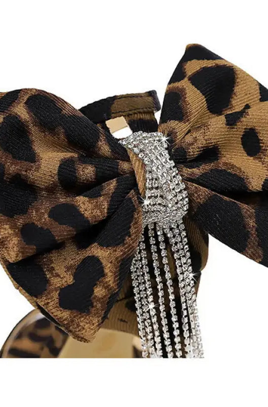 Cocktail Open Toe Platform Rhinestone Back Bowknot High Heel