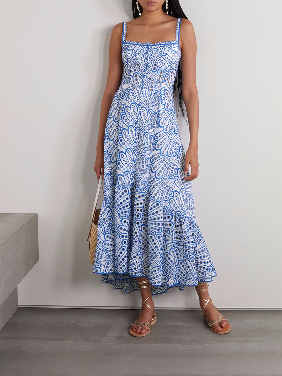 Blue and white patterned sundress from Fresh Sweet, a stylish langry fashion ملابس choice