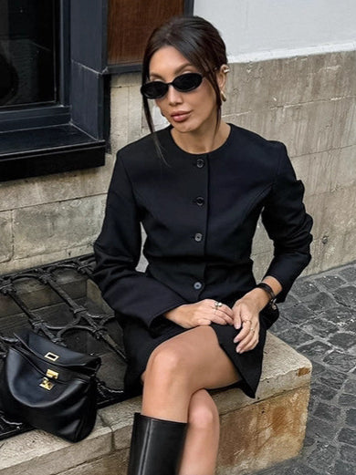 Niche Design Slim Fit a Line Elegant Blazer