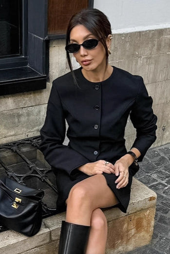 Niche Design Slim Fit a Line Elegant Blazer