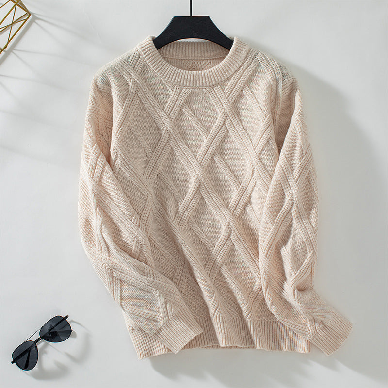Winter Loose Round Neck Knitted Top