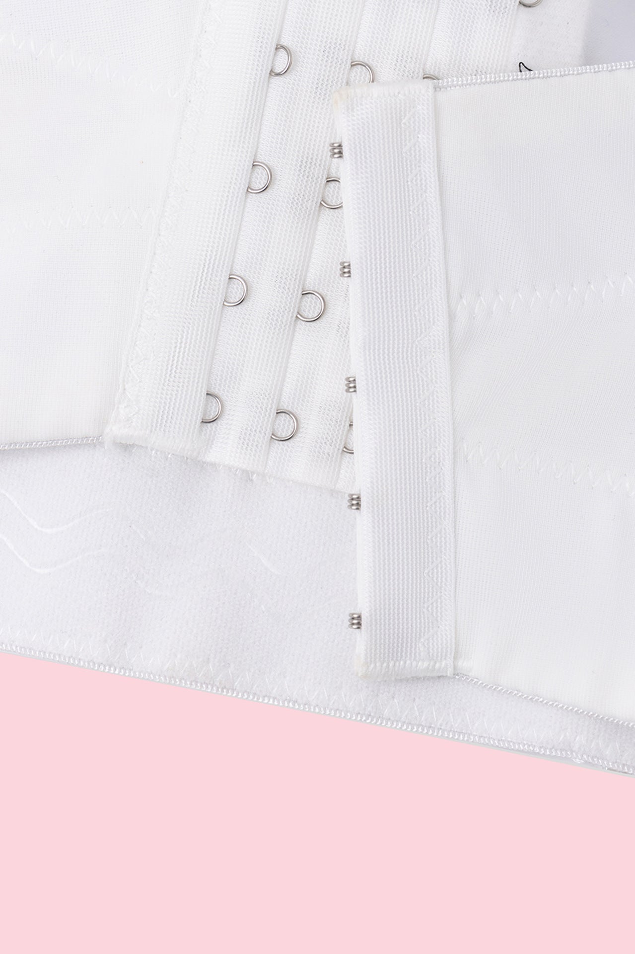 White Langry fashion ملابس lace-up corset top with silver eyelets