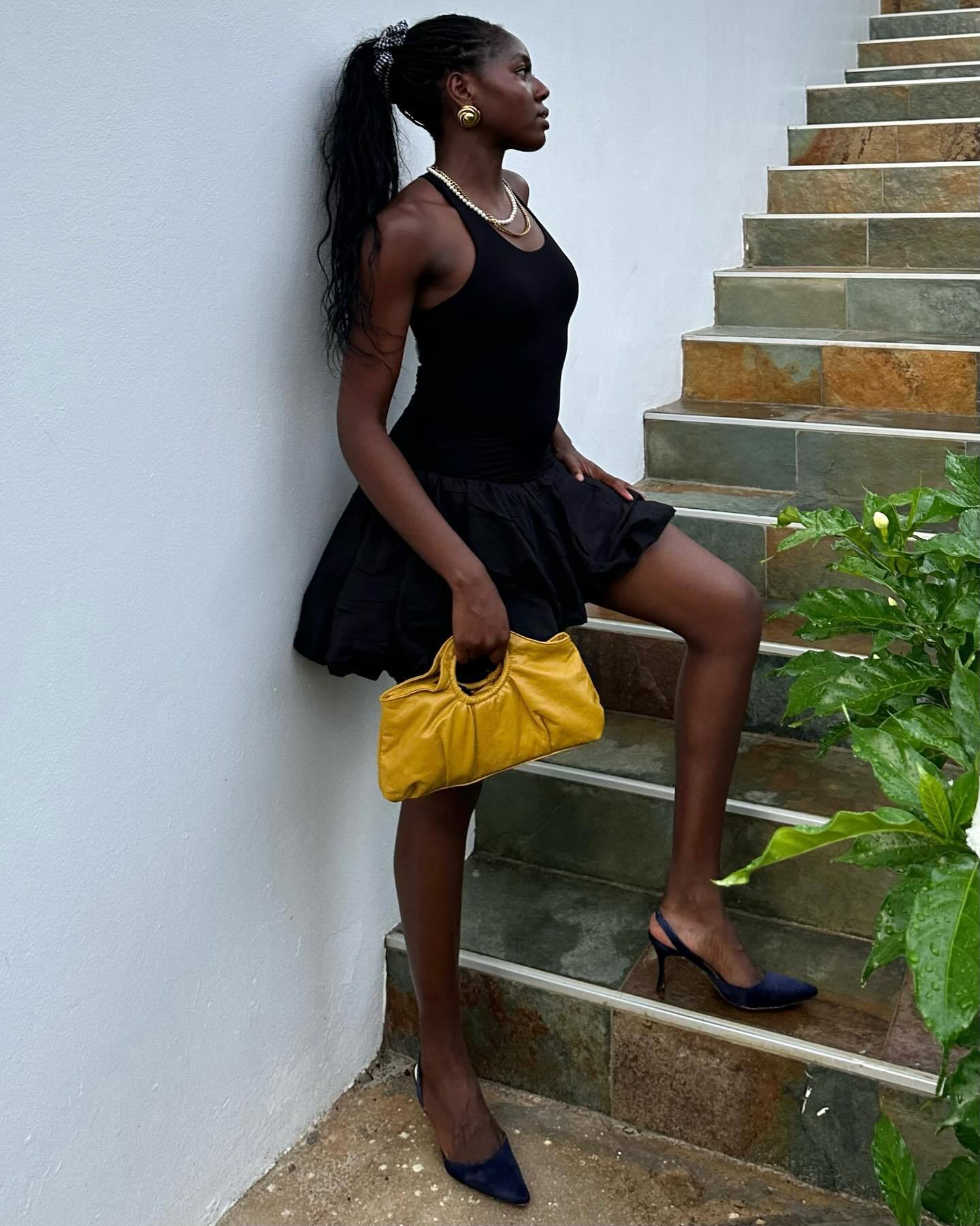 Shaped Vest Knitted Stitching Dress