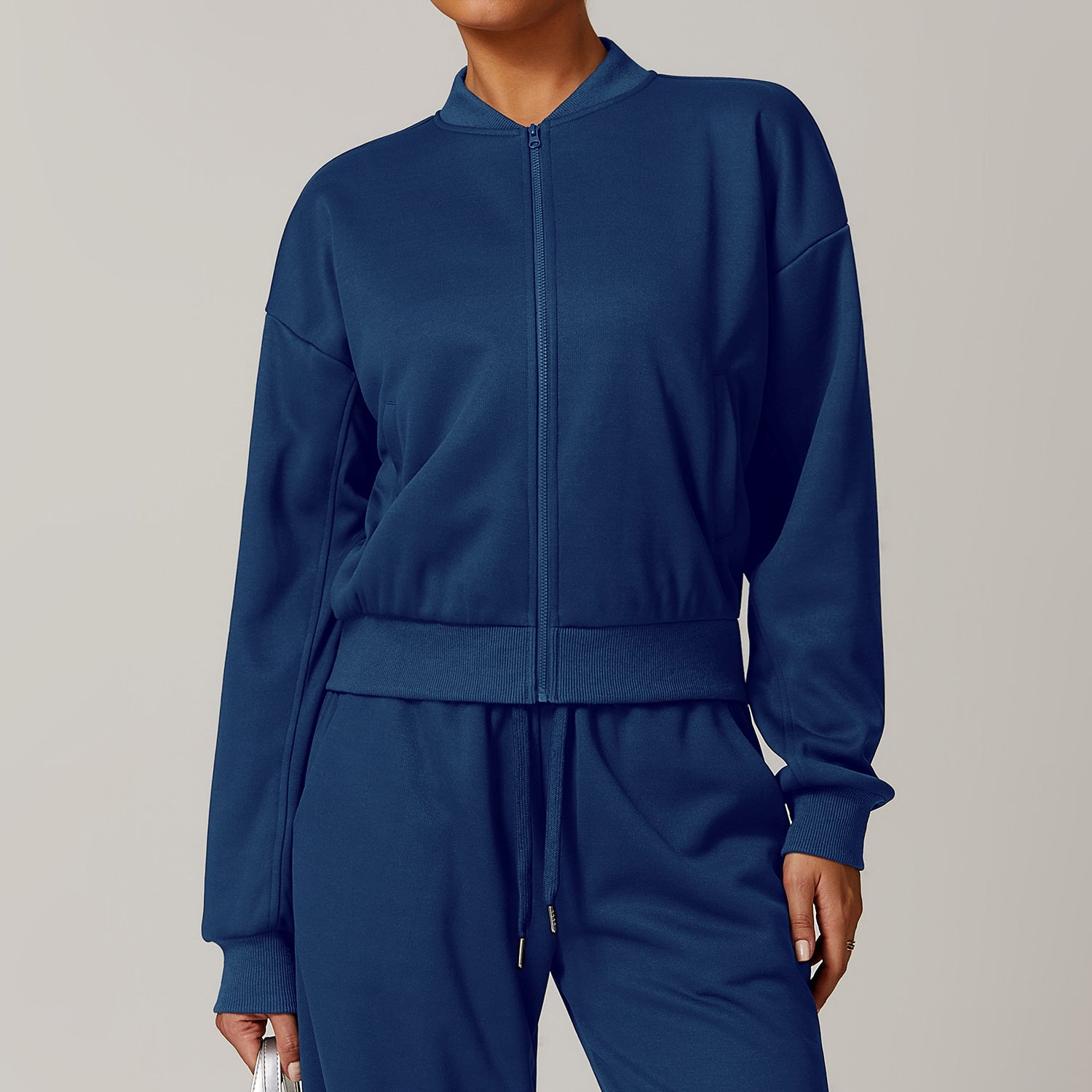Outdoor Warm Sports Sweater Coat featuring a stylish blue zip-up tracksuit in ملابس fashion