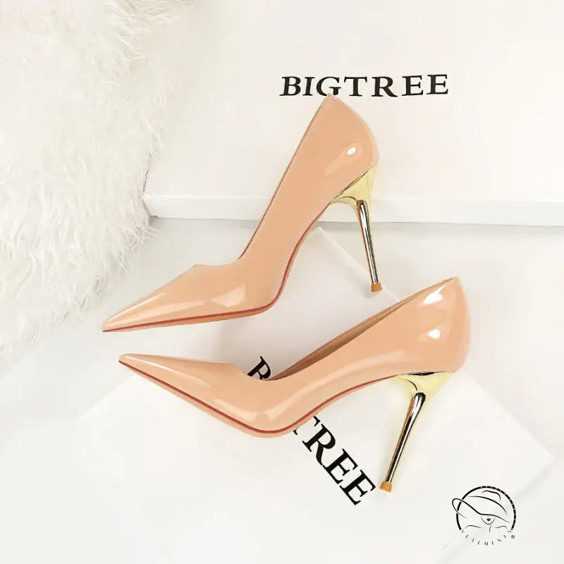 Fashionable Simple Metal Heel Ultra High