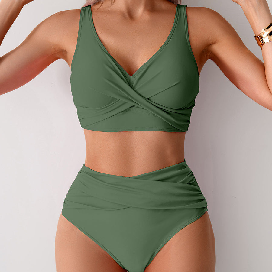 Green two-piece Gorgeous Split Swimsuit, a chic choice in fashion ملابس by Langry