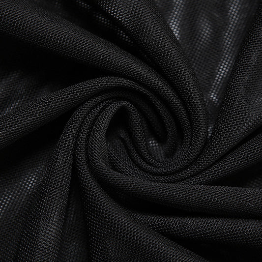 Spring Summer Girls Mesh See Through Split Irregular Asymmetric Spaghetti Strap Dress