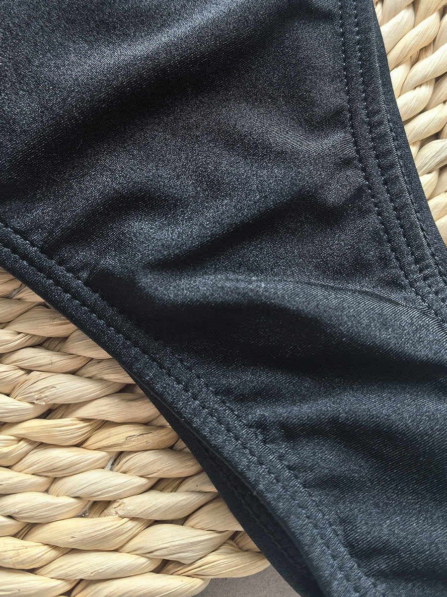 Black swimsuit bottom from Langry, perfect for women’s fashion and ملابس swimwear