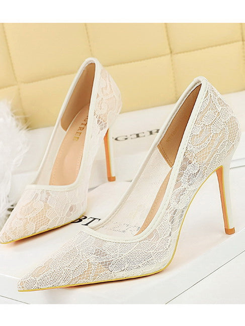 Skinny Night Club Mesh Stiletto High Heel Shoes