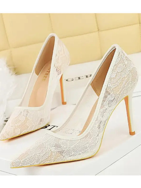 Skinny Night Club Mesh Stiletto High Heel Shoes