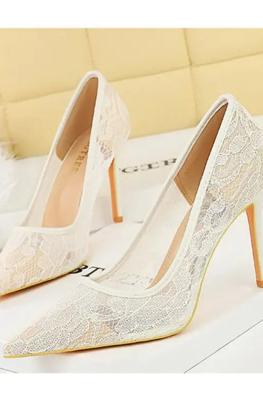 Skinny Night Club Mesh Stiletto High Heel Shoes