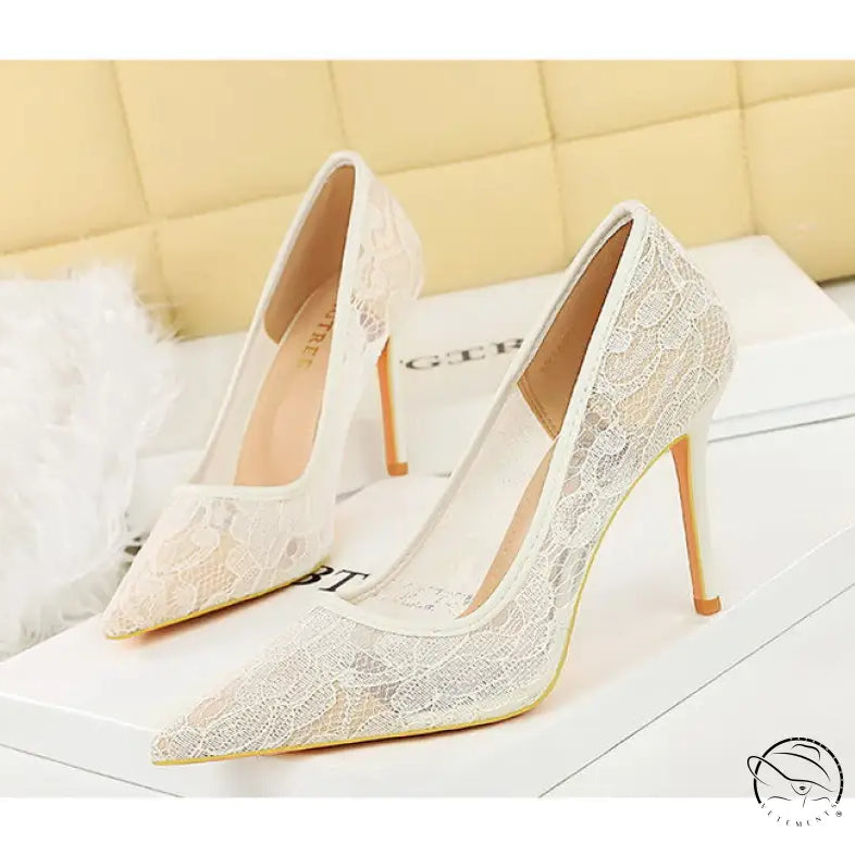 Skinny Night Club Mesh Stiletto High Heel Shoes