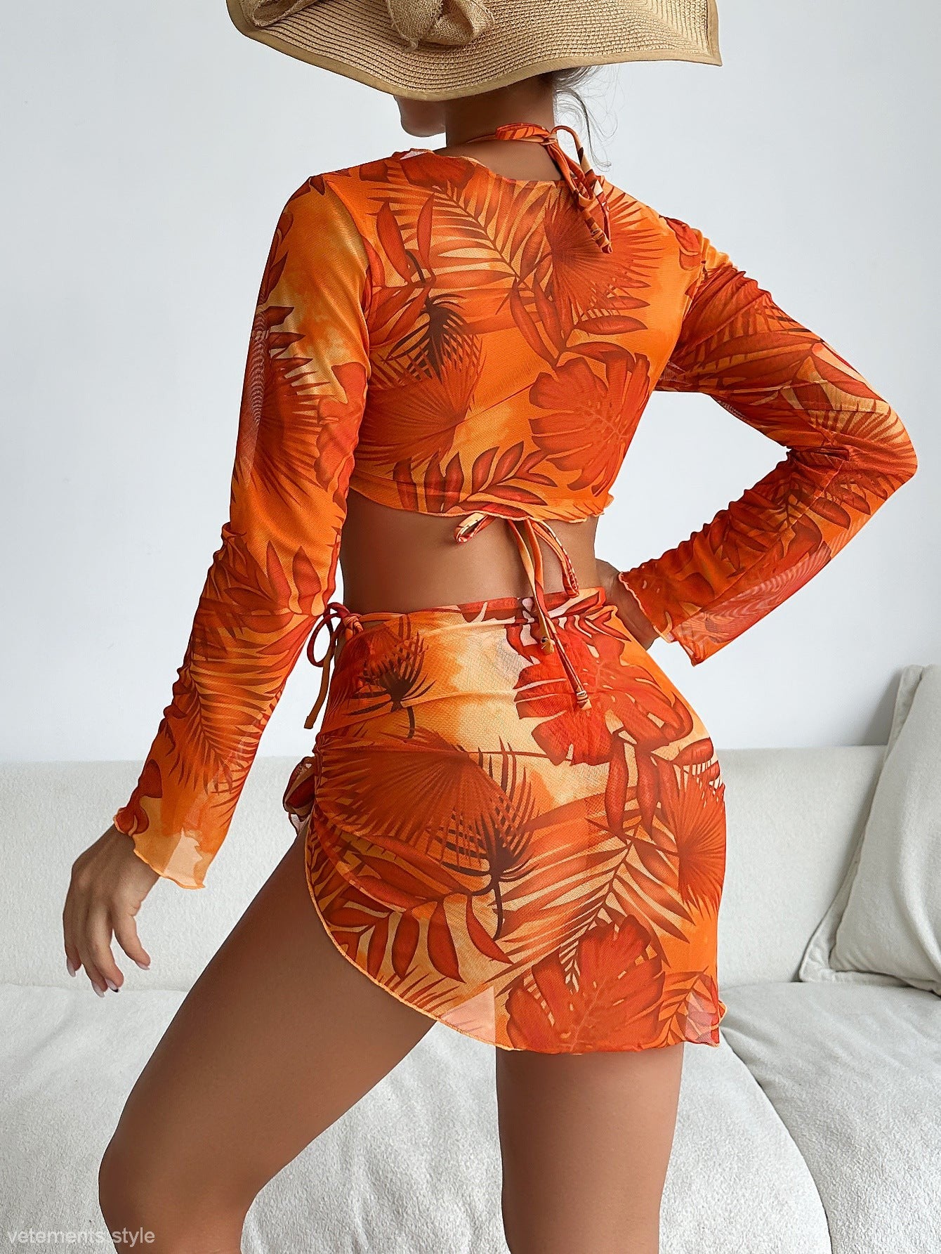 FOUR PIECE LACE UP SWIMSUIT-VETEMENTS