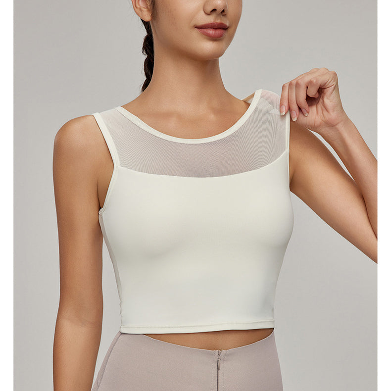 Beauty Back Mesh Workout Top showcasing elegant fashion and stylish ملابس for women