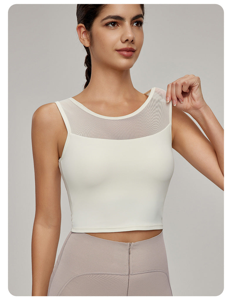 Beauty Back Mesh Workout Top showcasing elegant fashion and stylish ملابس for women