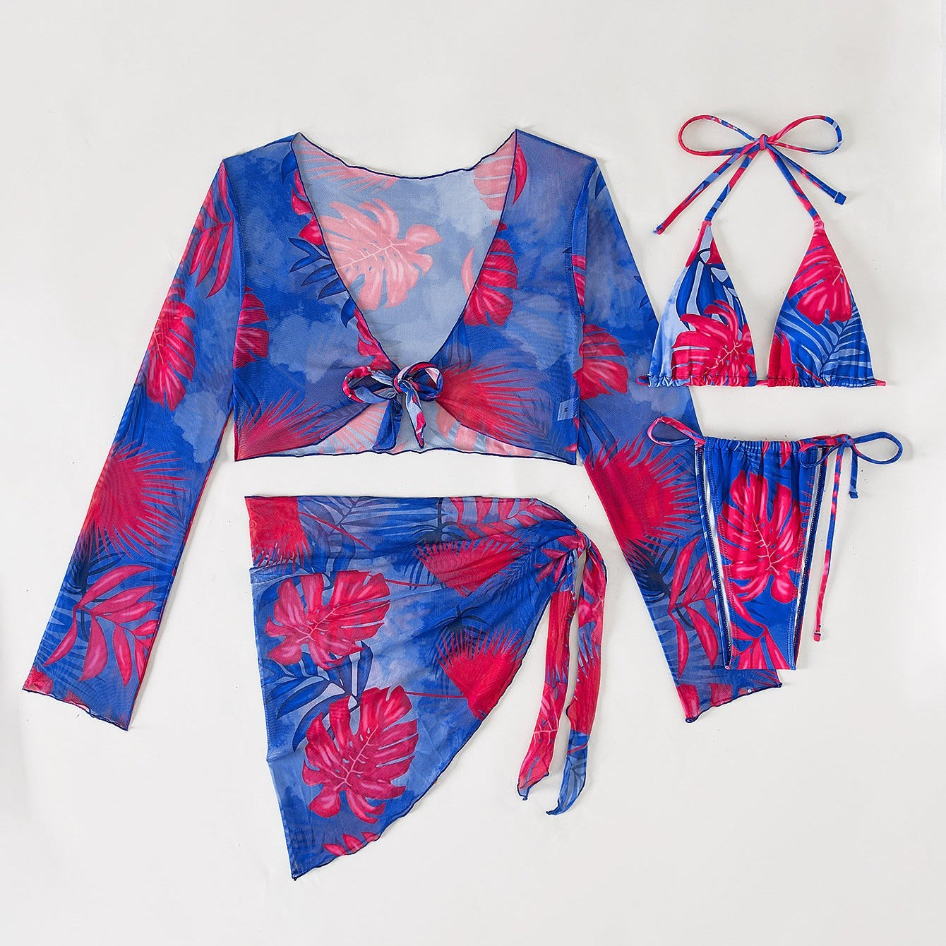 FOUR PIECE LACE UP SWIMSUIT-VETEMENTS