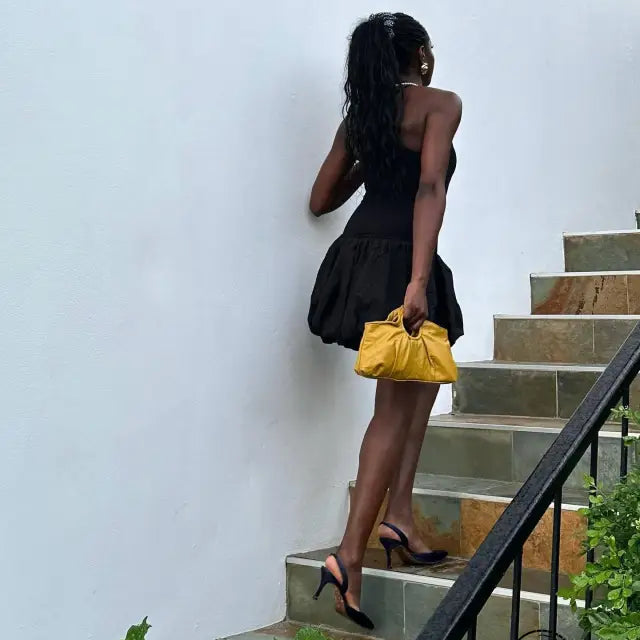 Shaped Vest Knitted Stitching Dress