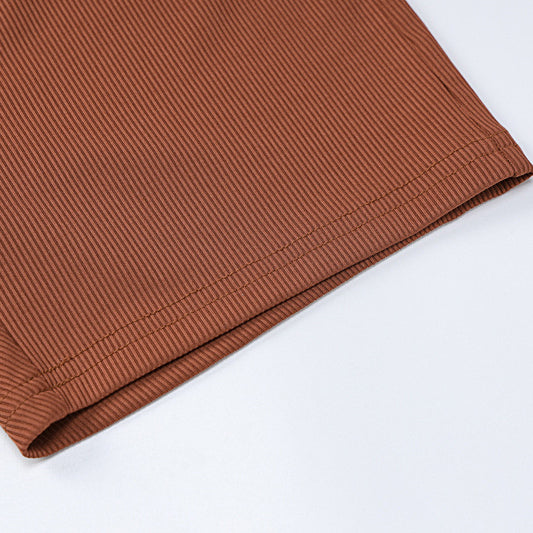 Women Clothing Winter Solid Color Rib u Neck Long Sleeved Slim Fit Hip Raise Sports Jumpsuit