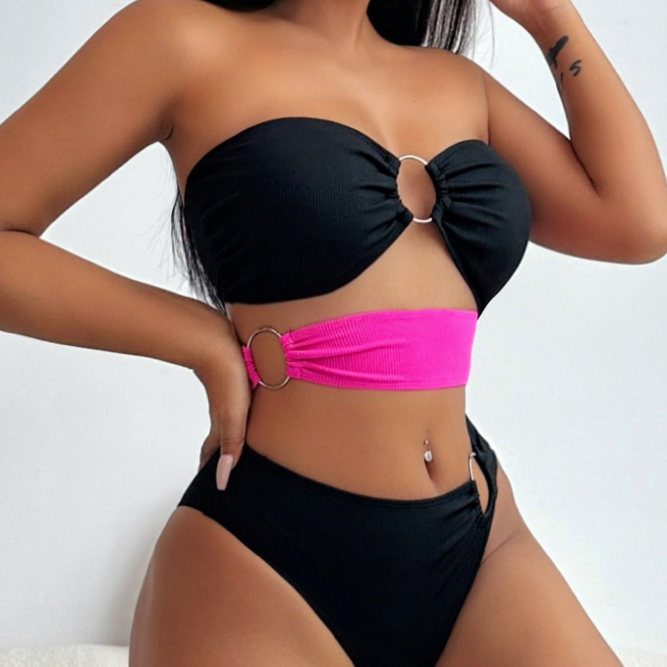 One Piece Bikini Strapless Swimsuit