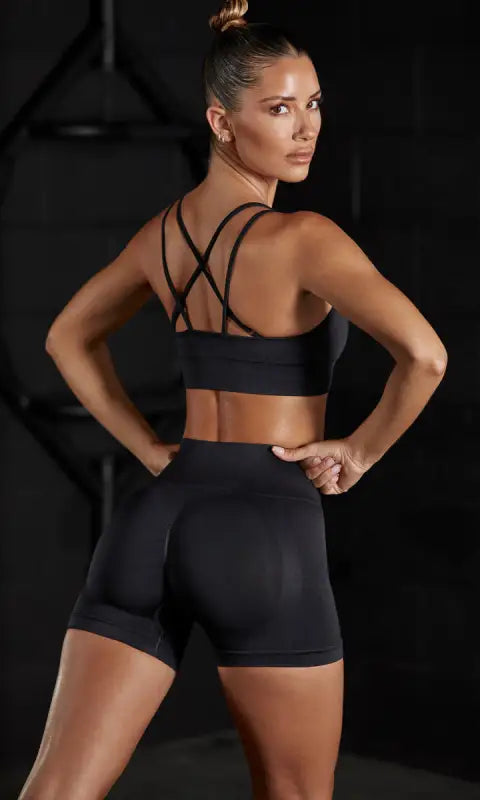 Seamless Beauty Back Bra Vest Shorts Peach Hip Yoga Clothes Sports Running Fitness Pants