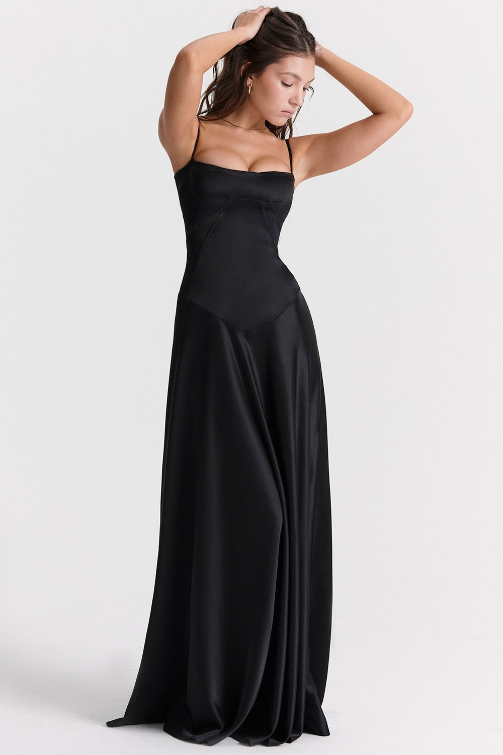 Elegant black satin slip dress from Beautiful Backless Evening Dress for chic fashion choices