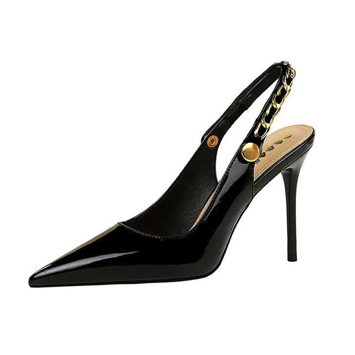 Wind Back Empty Shoes Cocktail High Heels