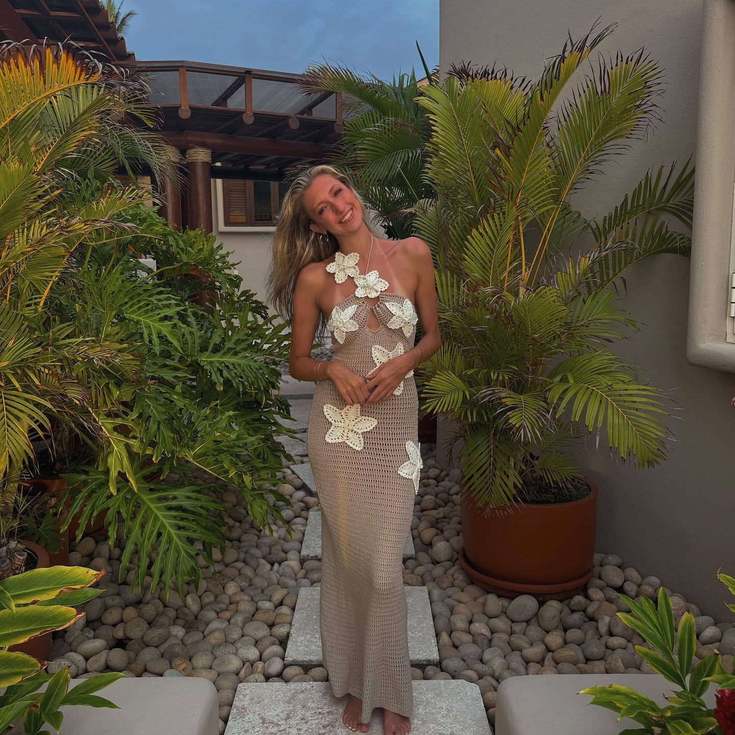 Spring Summer Tube Top one Step Dress Seaside Tight