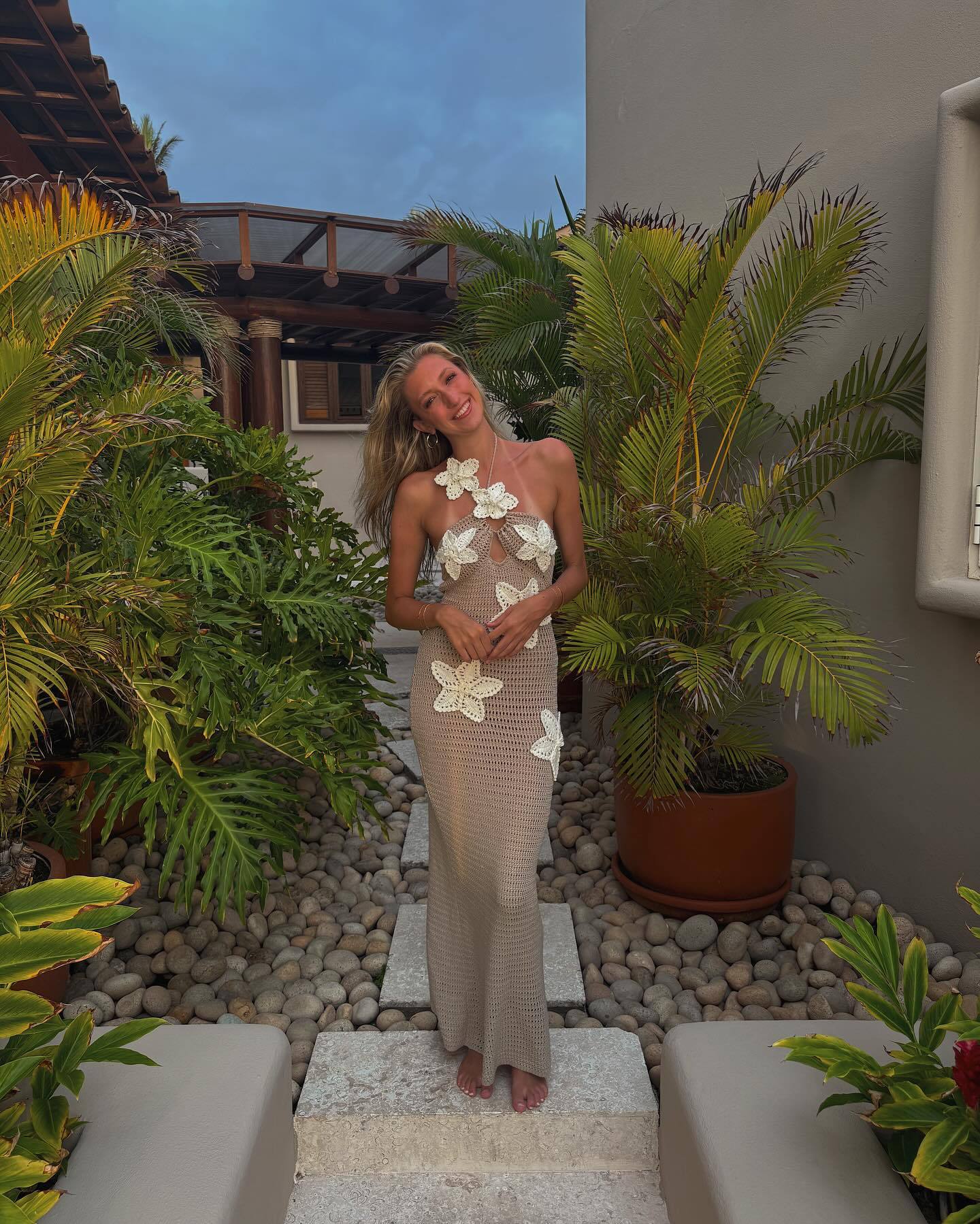 Spring Summer Tube Top one Step Dress Seaside Tight