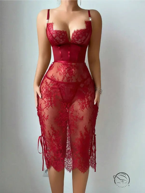 Gorgeous Red Sheath Lingerie