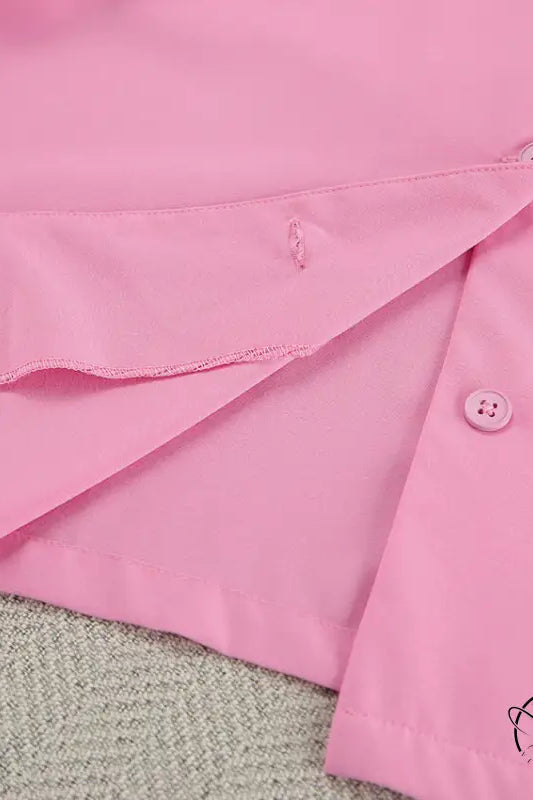 Soft pink langry fashion cardigan pajamas in lightweight fabric