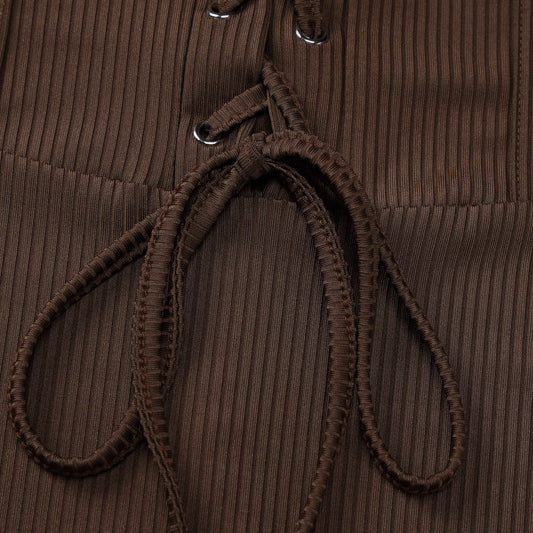 Summer Lace Up Slim Jumpsuit