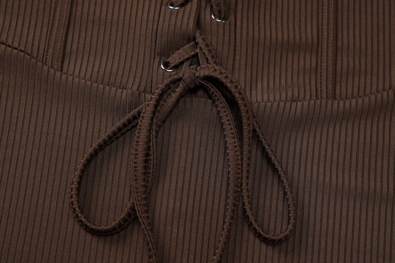 Summer Lace Up Slim Jumpsuit