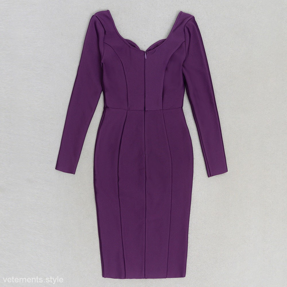 SEXY SLIM-FIT FRONT SLIT DRESS-VETEMENTS