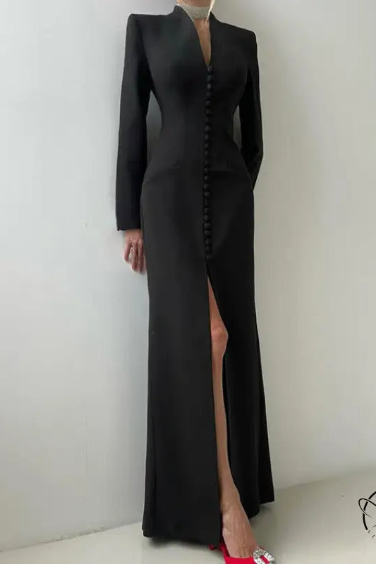 Enchanting High Waist Split French Dress