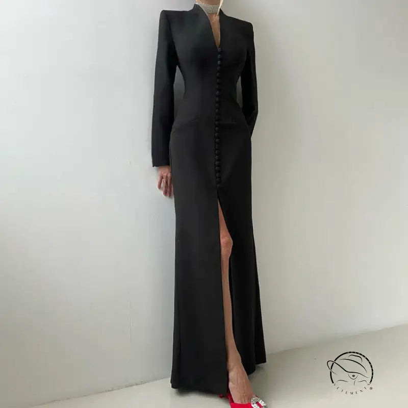 Enchanting High Waist Split French Dress