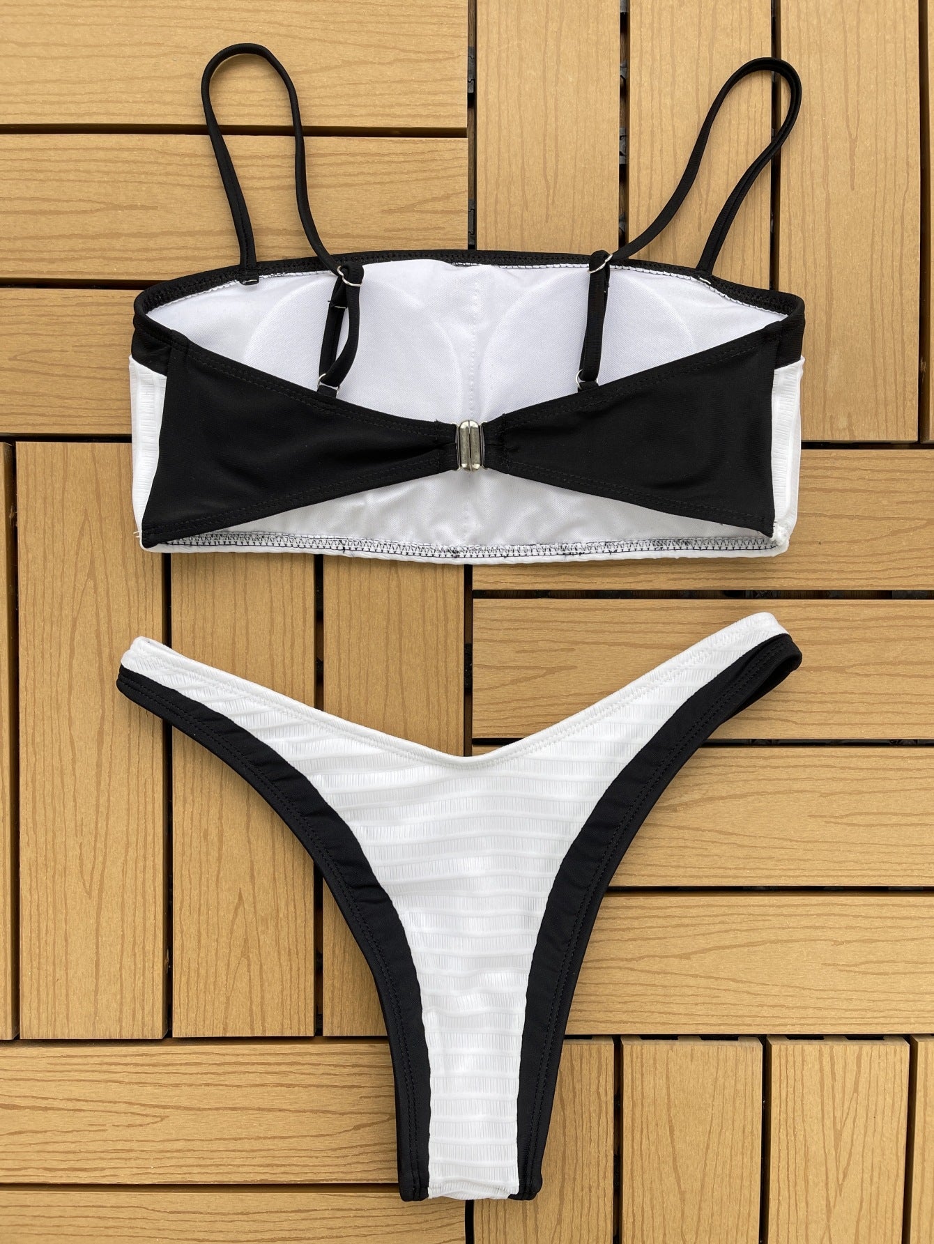 Bikini Women Black White Set Swimsuit