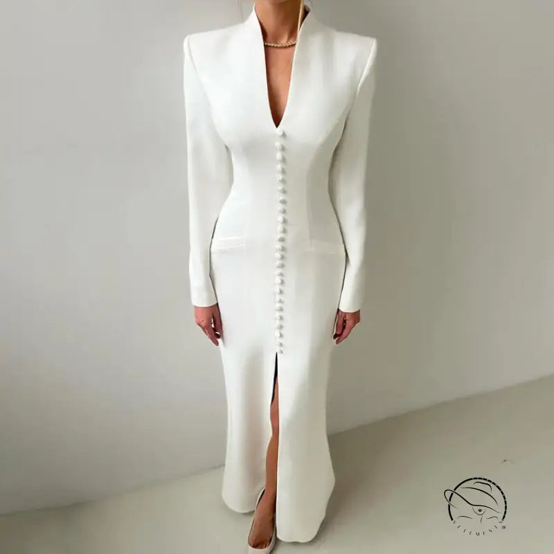 Enchanting High Waist Split French Dress