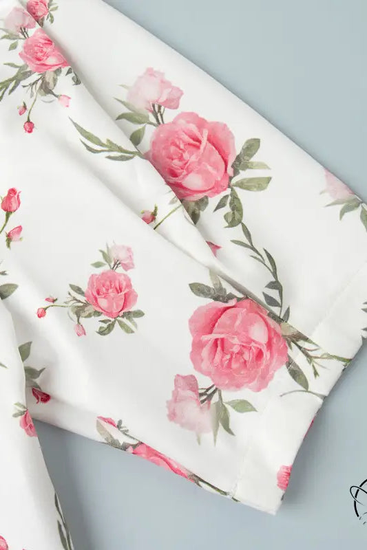 French v Neck Puff Sleeve Short Ruffled Dress