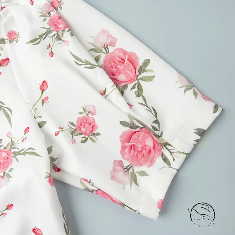 French v Neck Puff Sleeve Short Ruffled Dress