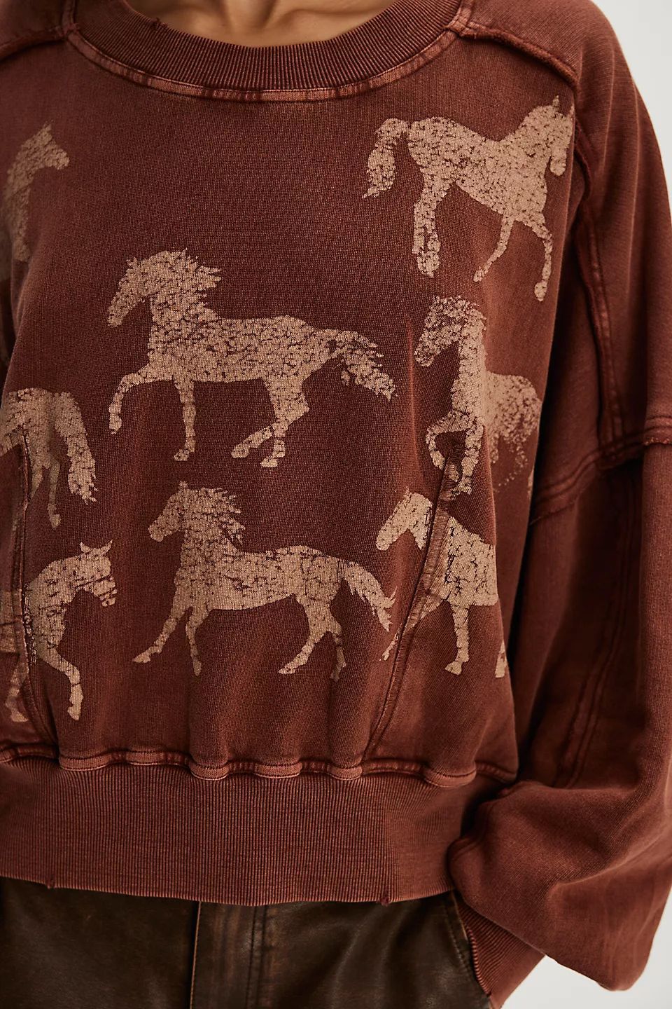 Winter Printing Loose Casual Top All Matching Hoodie