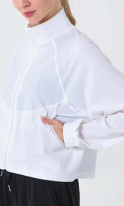 Autumn Winter Zip Up Shirt Women Girllulu Sports Top Stand Collar Loose Breathable Fitness Clothes Coat