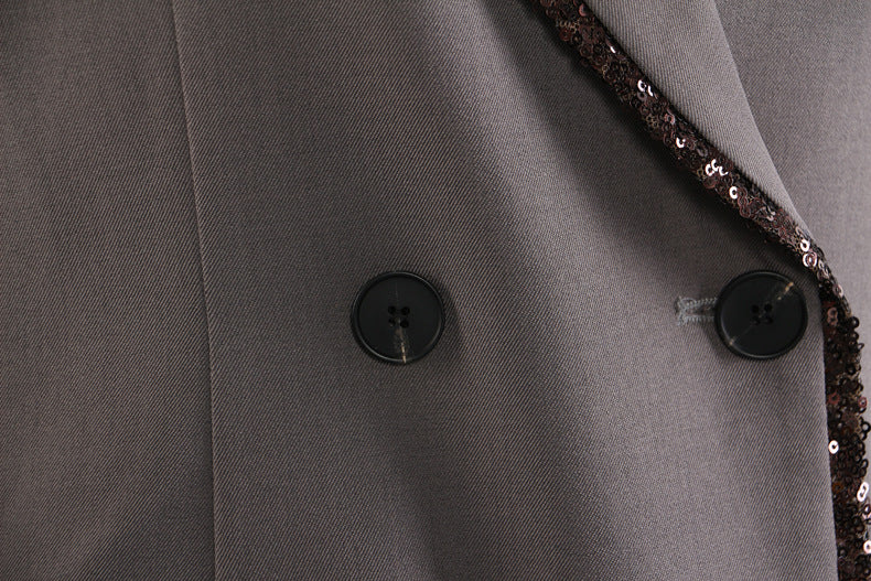 Early Autumn Heavy Stitching Mid Length Trench Coat