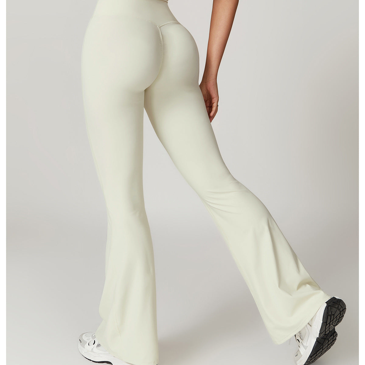 Light green flared Casual Sports Wide Leg Pants in trendy langry fashion ملابس