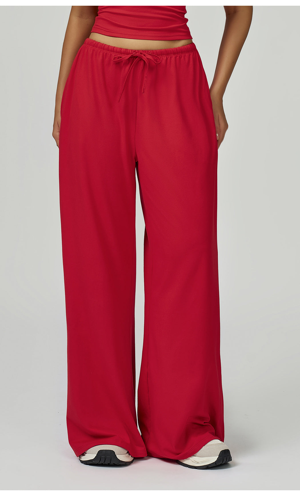 Embellished Wide Leg Loose Casual Pants